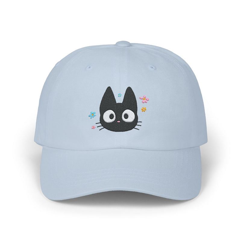 Black Cat Embroidered Hat | Dad Hat | Ghibli Inspired