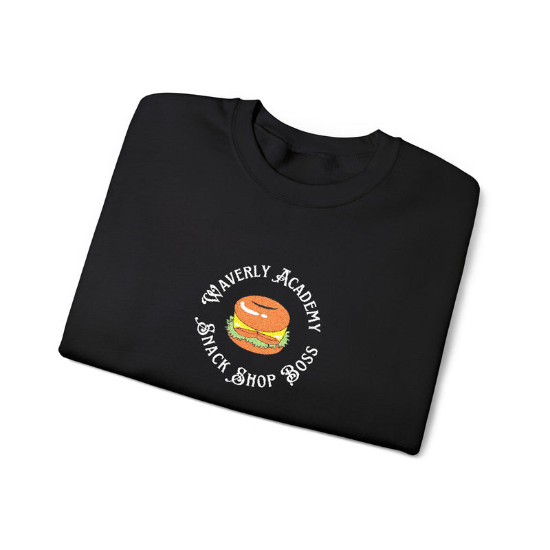 Waverly Snack Shop Boss EMBROIDERED Large Logo Sweatshirt Nancy Drew