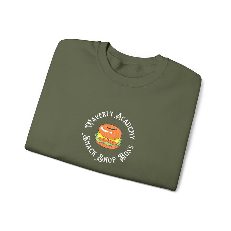 Waverly Snack Shop Boss EMBROIDERED Large Logo Sweatshirt Nancy Drew