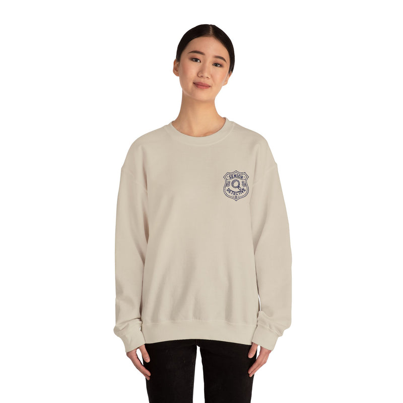 Nancy Drew Senior Detective EMBROIDERED Navy Version Unisex Crewneck Sweatshirt