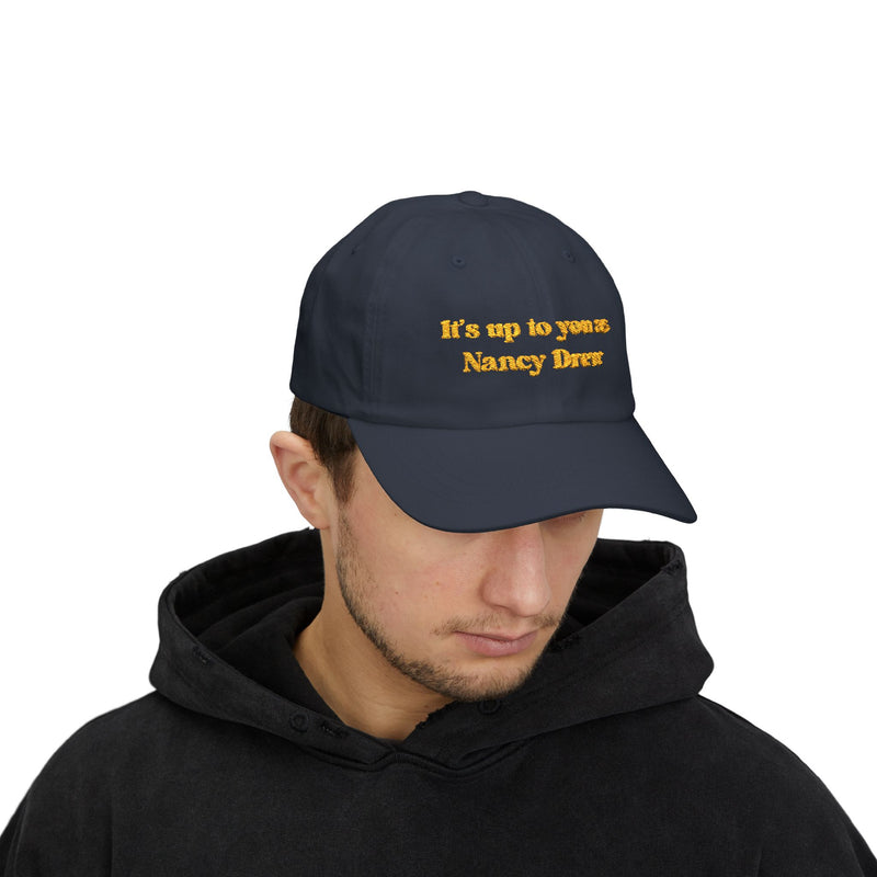It's up to You as Nancy Drew Hat Embroidered