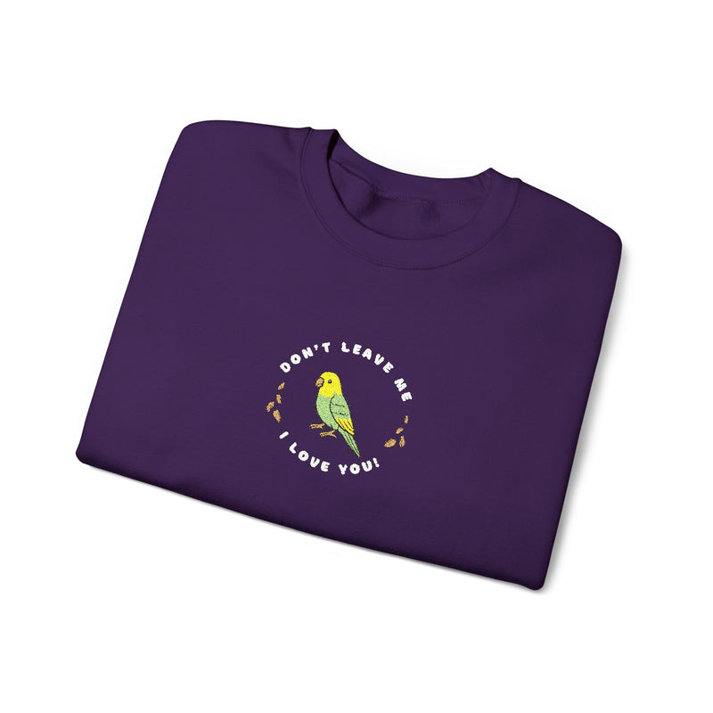 Lou Lou Don't Leave Me I Love You EMBROIDERED Sweatshirt Nancy Drew