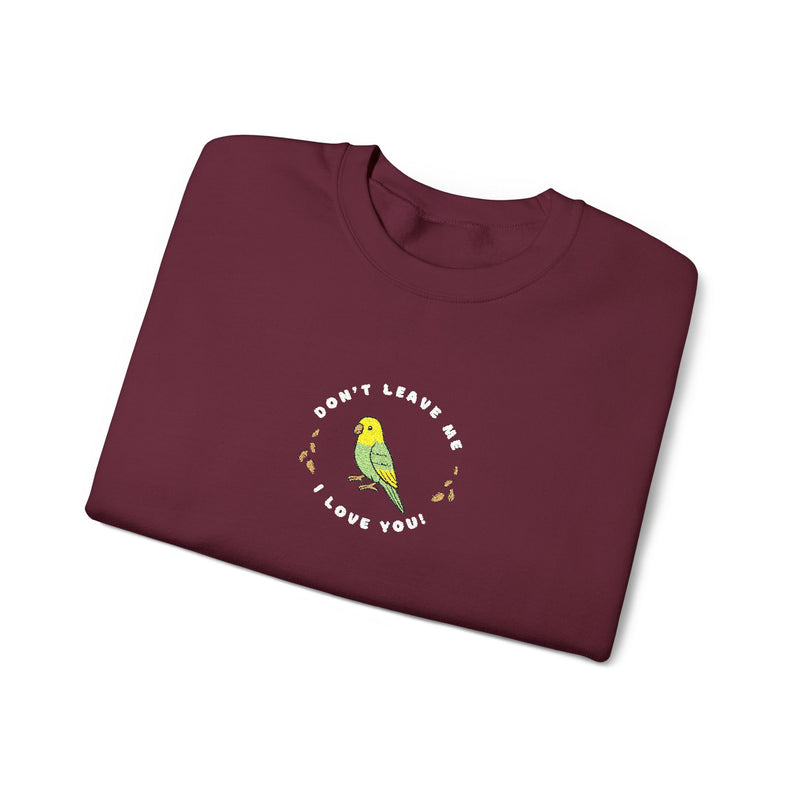 Lou Lou Don't Leave Me I Love You EMBROIDERED Sweatshirt Nancy Drew