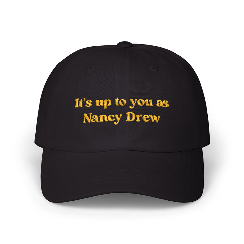 It's up to You as Nancy Drew Hat Embroidered