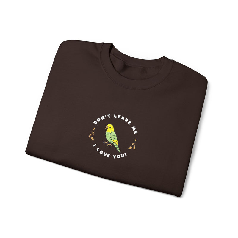 Lou Lou Don't Leave Me I Love You EMBROIDERED Sweatshirt Nancy Drew