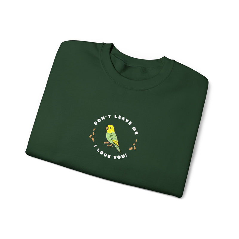 Lou Lou Don't Leave Me I Love You EMBROIDERED Sweatshirt Nancy Drew