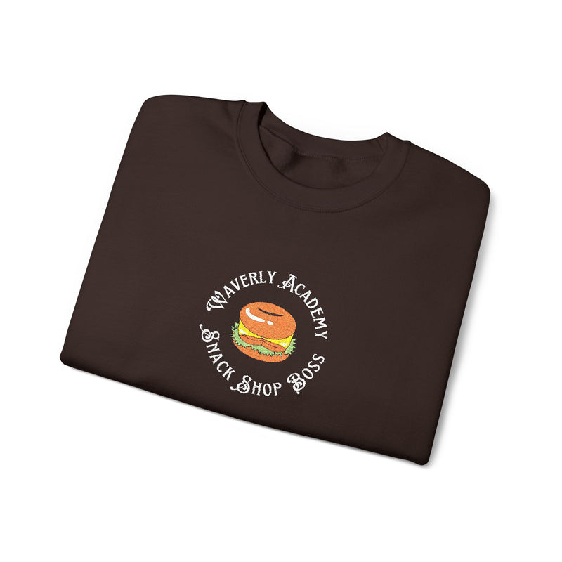 Waverly Snack Shop Boss EMBROIDERED Large Logo Sweatshirt Nancy Drew