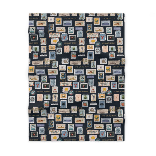 Nancy Drew Stamps Soft Fleece Baby Blanket