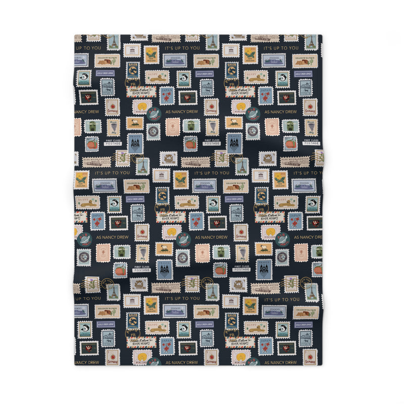 Nancy Drew Stamps Soft Fleece Baby Blanket