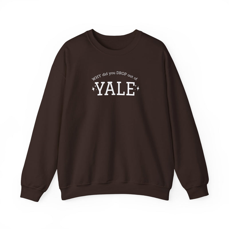 WHY did you DROP out of YALE Sweatshirt