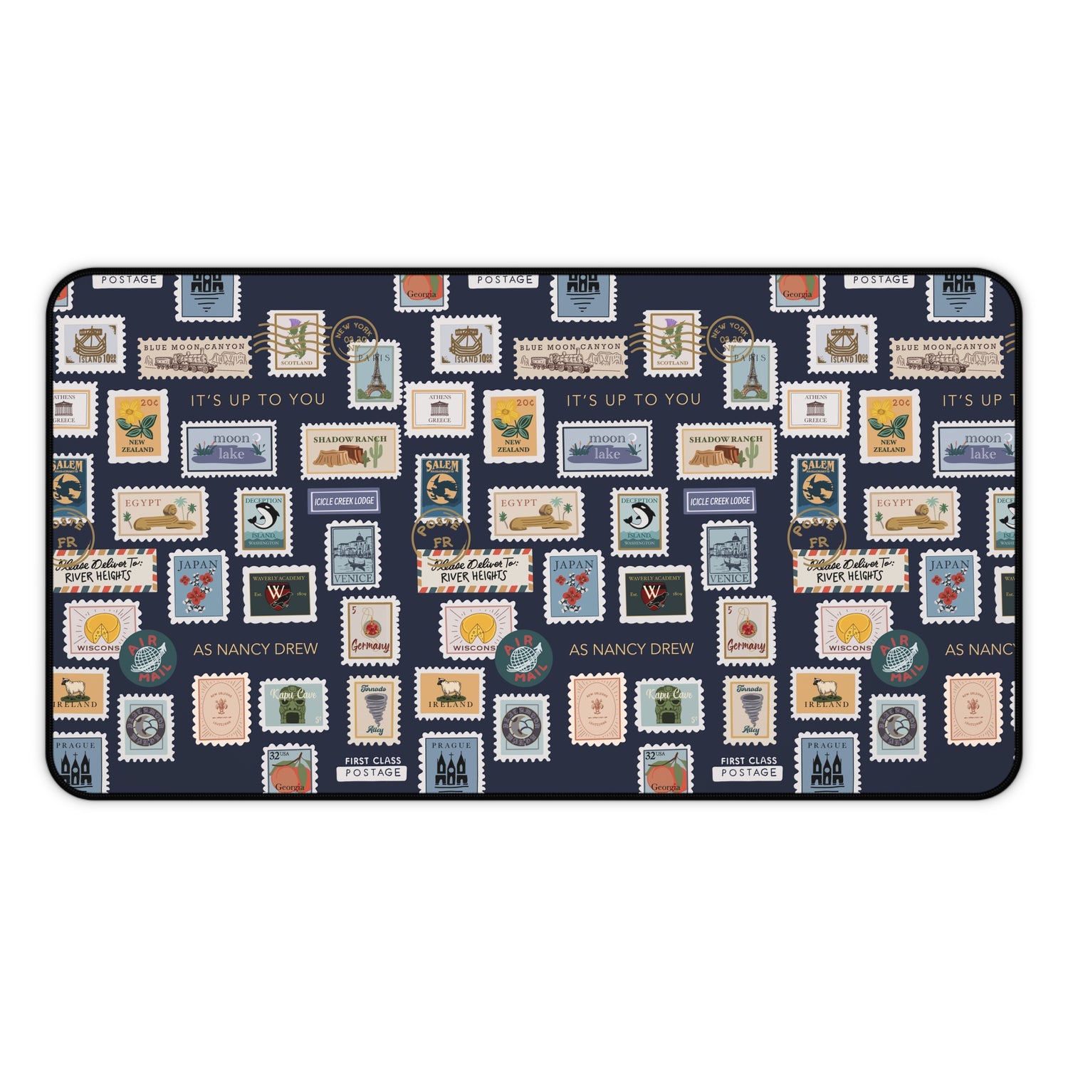 Nancy Drew Stamps Design Desk Mat (3 sizes)