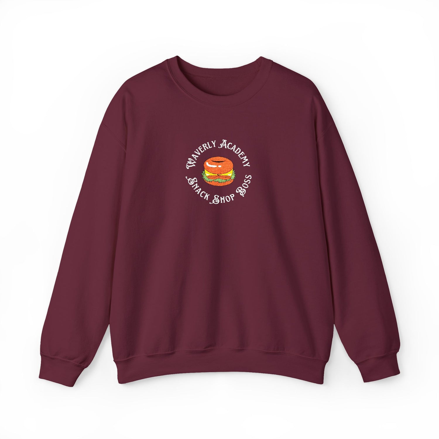 Waverly Snack Shop Boss EMBROIDERED Large Logo Sweatshirt Nancy Drew