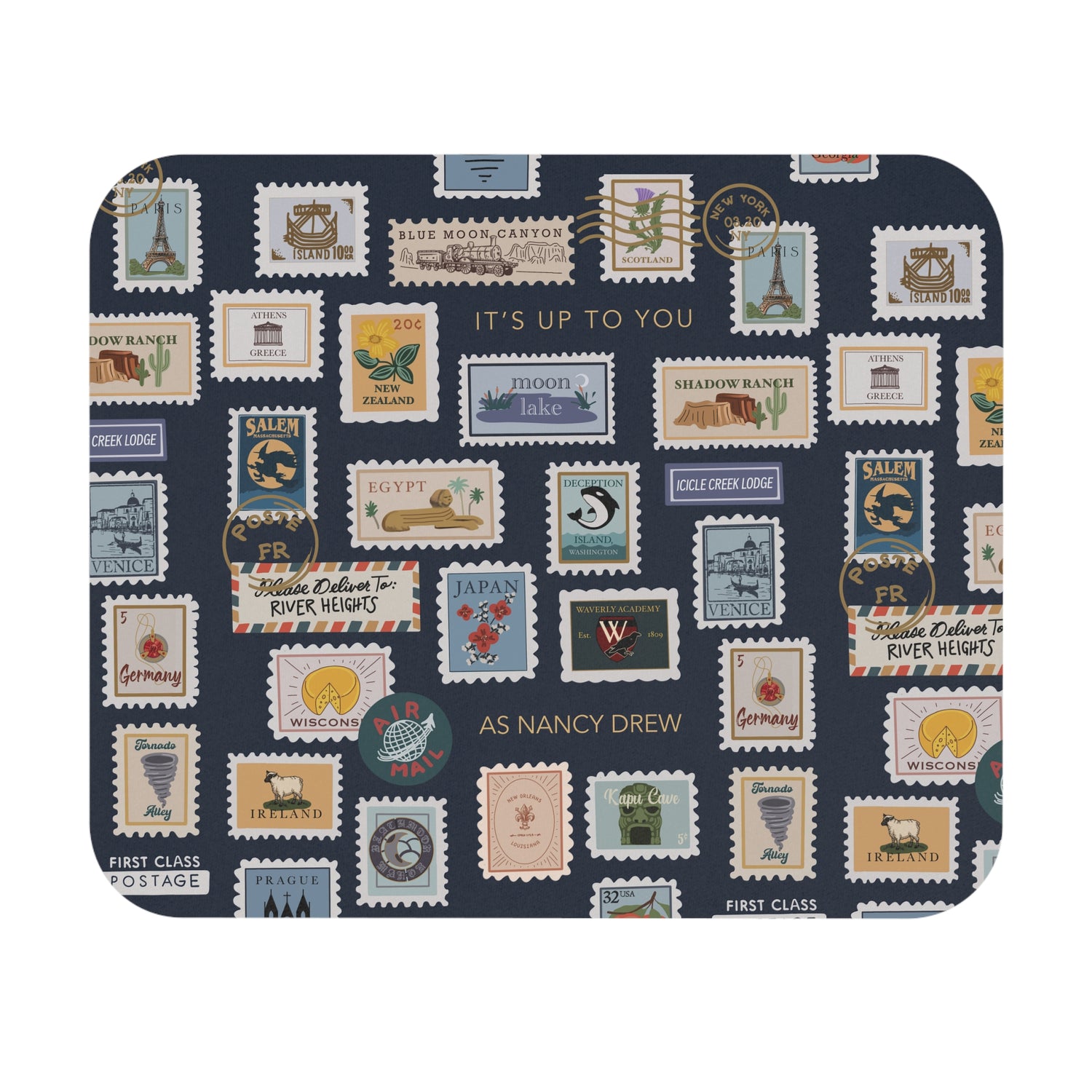 Nancy Drew Stamps Design Mouse Pad (Rectangle)
