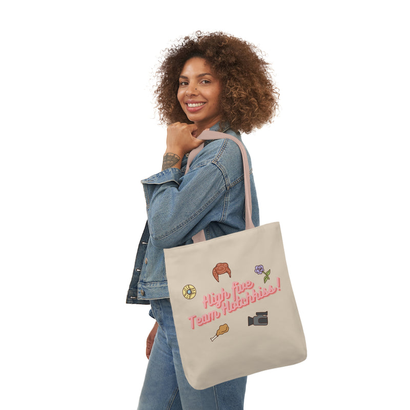 High Five Team Hotchkiss! Canvas Tote Bag, 5-Color Straps | Nancy Drew