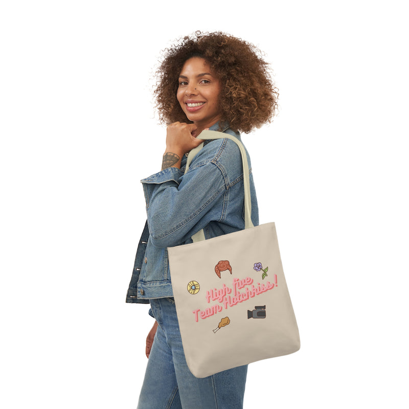 High Five Team Hotchkiss! Canvas Tote Bag, 5-Color Straps | Nancy Drew