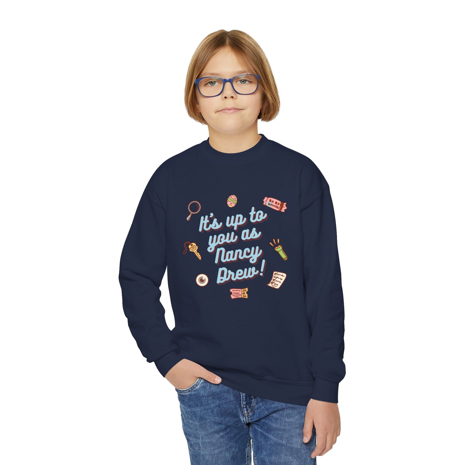 Its Up to You As Nancy Drew Youth Crewneck Sweatshirt