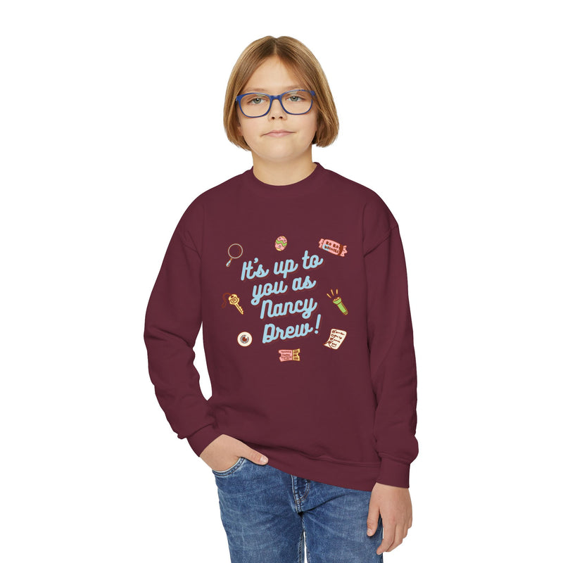 Its Up to You As Nancy Drew Youth Crewneck Sweatshirt