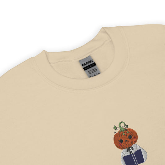 Pumpkin Girl Reading Sweatshirt