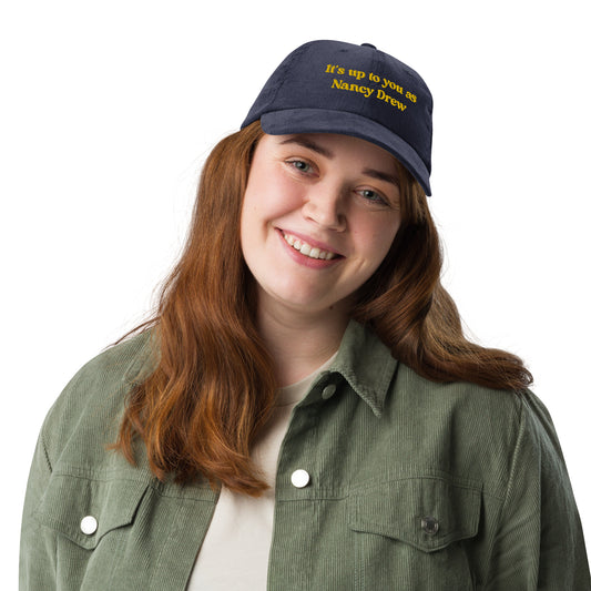 Its Up to You as Nancy Drew Vintage corduroy cap | Nancy Drew