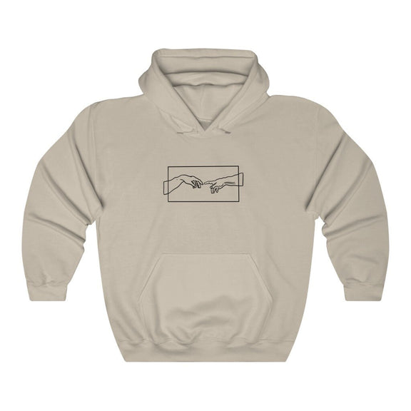 Creation Hands Line Art Hoodie