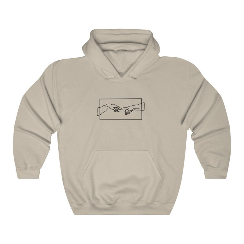 Creation Hands Line Art Hoodie