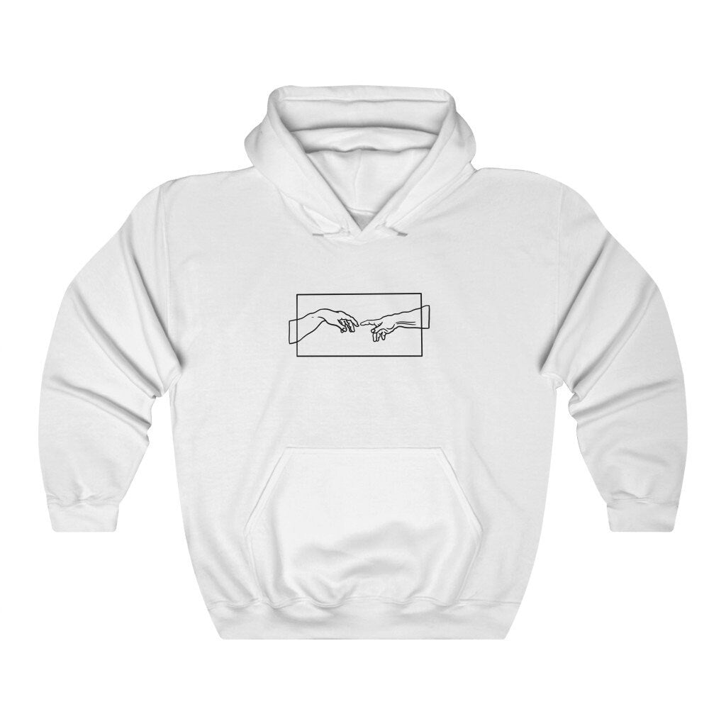 Creation Hands Line Art Hoodie