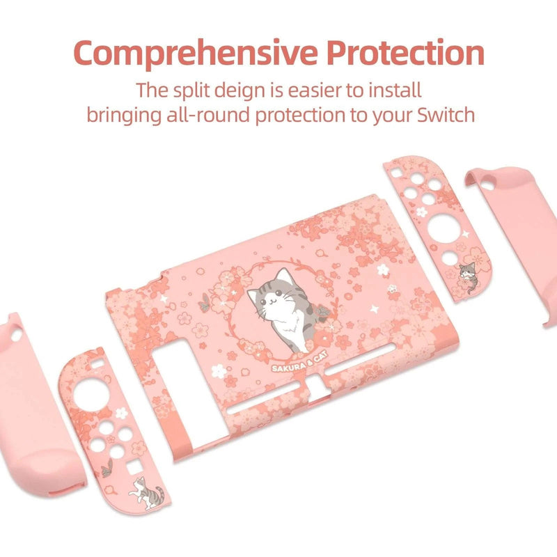 Pink Cherry Blossoms Kitty Case | Nintendo Switch Case | Nintendo Switch Cases and Bags