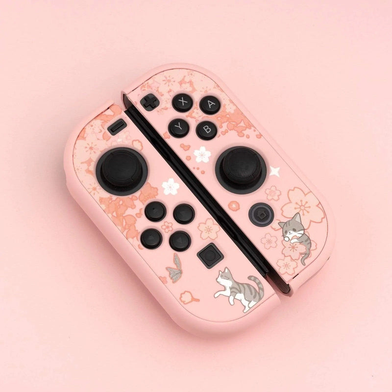 Pink Cherry Blossoms Kitty Case | Nintendo Switch Case | Nintendo Switch Cases and Bags