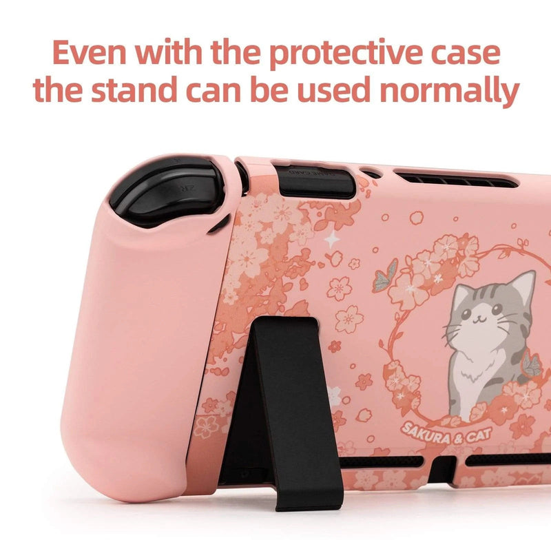 Pink Cherry Blossoms Kitty Case | Nintendo Switch Case | Nintendo Switch Cases and Bags