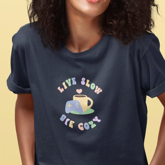 Live Slow Die Cozy | Unisex Short-sleeved Tshirt | Cozy Gamer