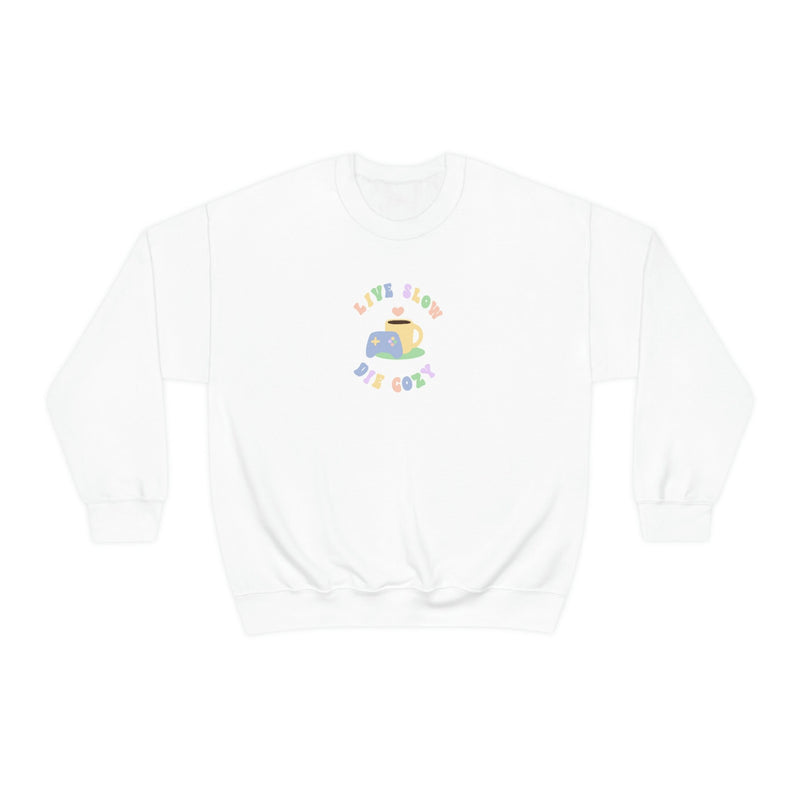 Live Slow Die Cozy | Unisex Sweatshirt | Cozy Gamer