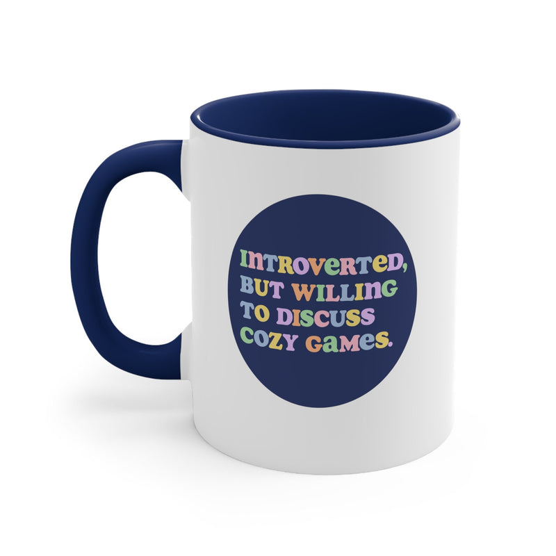 Introverted but Willing to Discuss Cozy Games | Mug | Bottles, Cups and Mugs