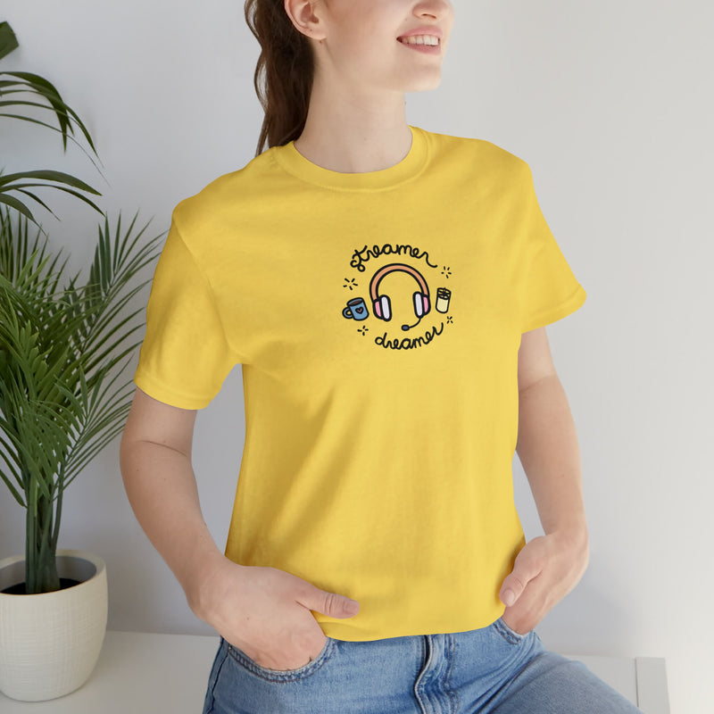 Streamer Dreamer | Unisex Short-sleeved Tshirt | Cozy Gamer