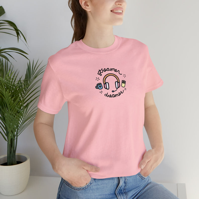 Streamer Dreamer | Unisex Short-sleeved Tshirt | Cozy Gamer