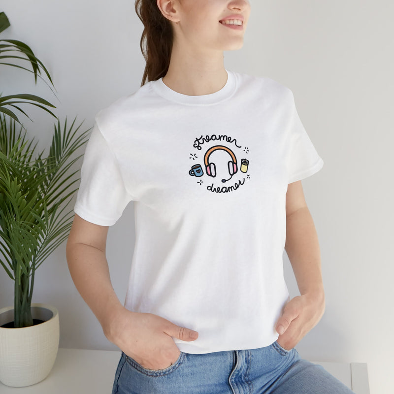 Streamer Dreamer | Unisex Short-sleeved Tshirt | Cozy Gamer