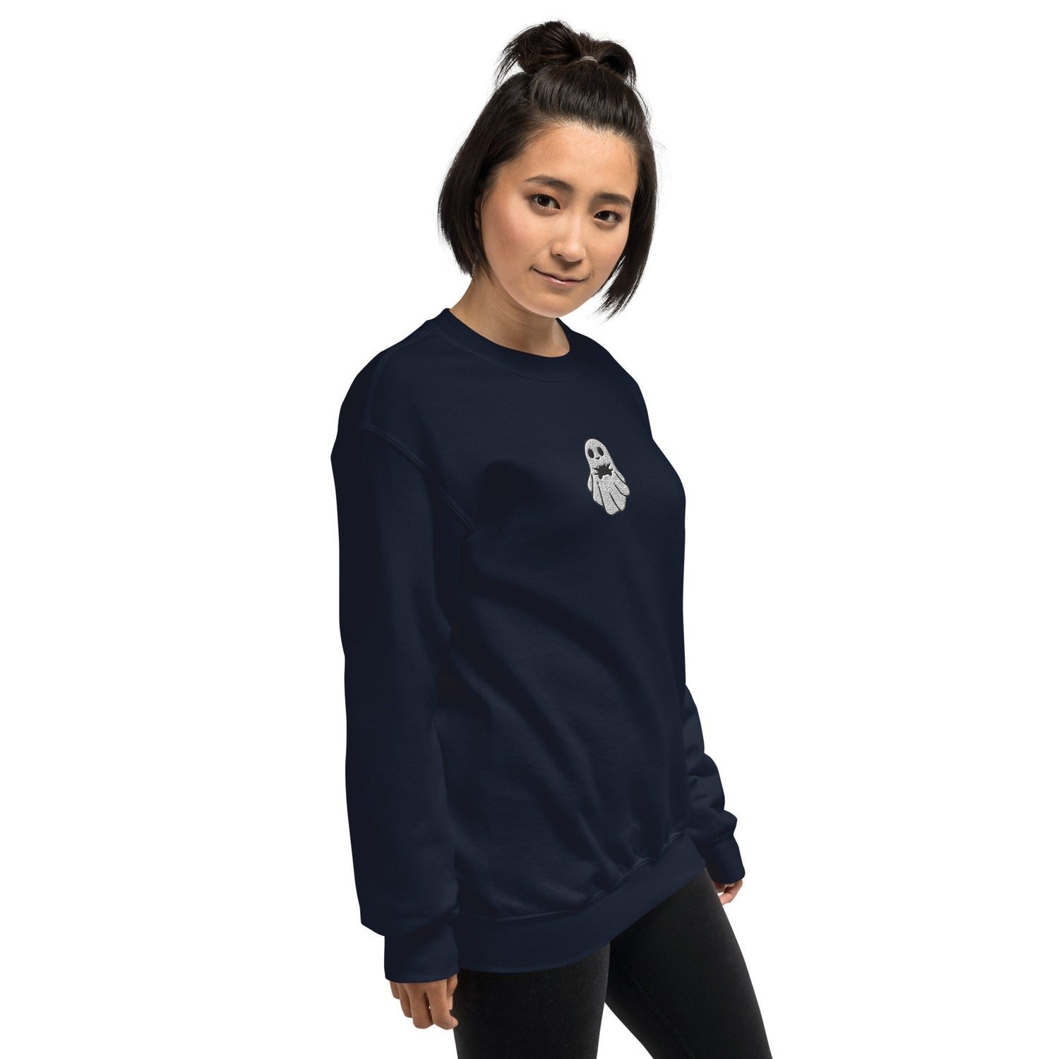 Embroidered Ghost Gamer Cozy Sweatshirt